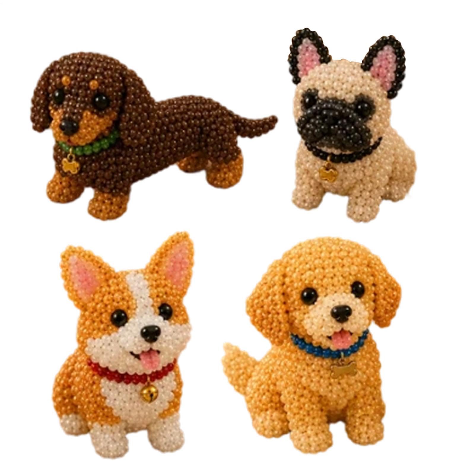 Set de Animales con Abalorios, Kit de Cuentas Animales for Adultos, con Instrucciones, Bonito Juego Manualidades en 3D, Creativo, Colorido, fácil Hacer(C)