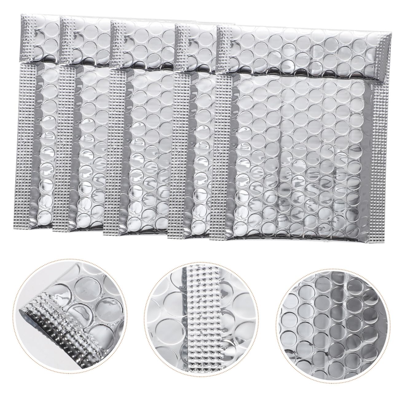 BETOOKY 100 Stück Versandtaschen mit Luftpolsterfolie Selbstklebend Gepolsterte Aluminiumfolie Bubble Envelopes für Sicheren Versand von Empfindlichen Artikeln