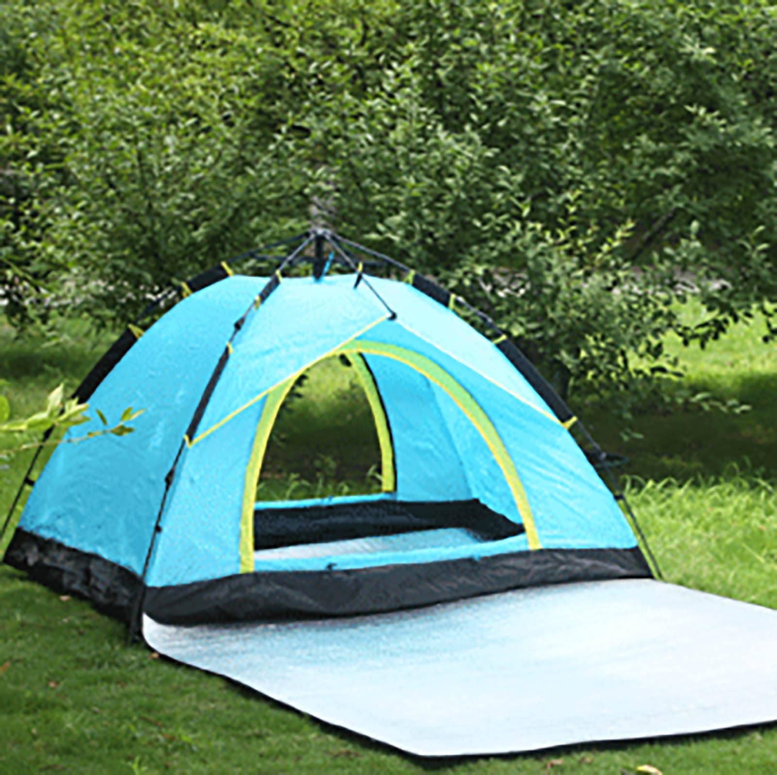 Tapis Pique-nique Double Aluminium 200x200cm - Isolant Thermique, Imperméable - Pour Tente, Pique-nique Tapis De Sol Camping