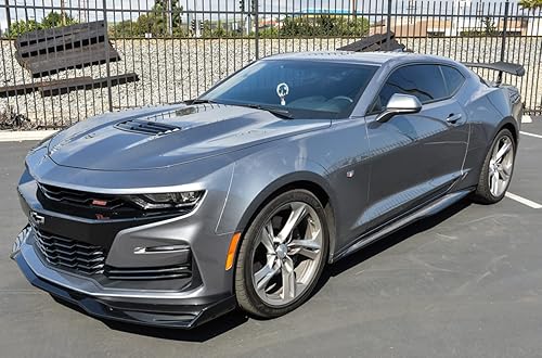 Vista 11 de Repuesto para Chevrolet Camaro SS y RS 2016-2018 Par de extensión de panel basculante de faldas laterales estilo ZL1 (fibra de carbono forjada)