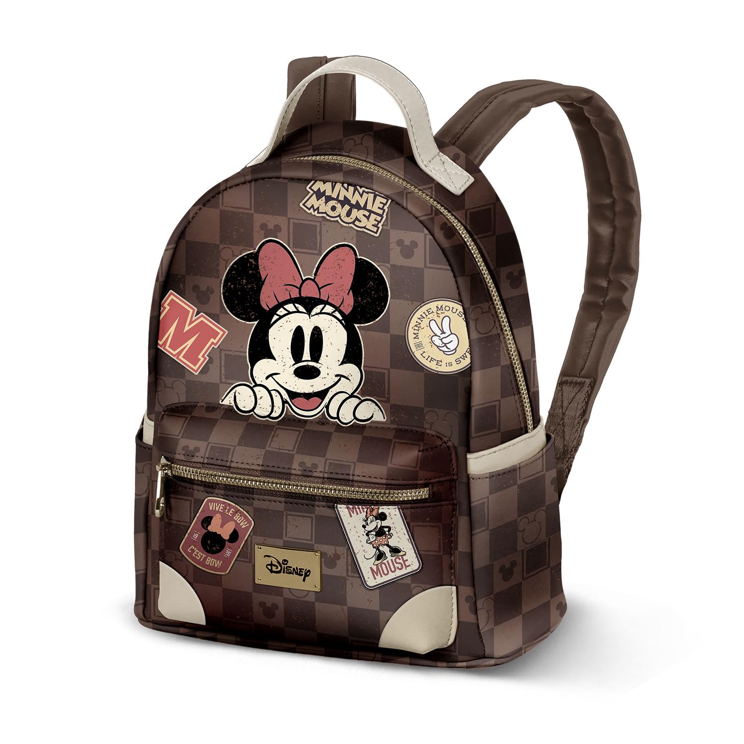 Disney Minnie Mouse Journey-Heady Backpack, Brown, 24.5 x 29 cm, Capacity 8 L