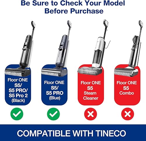 Miniatura 3 de Cepillo de rodillo S5 y filtro de vacío HEPA de repuesto para aspiradora Tineco Floor ONE S5, S5 Pro, S5 Pro 2, S5 Blue Smart - Piezas de repuesto