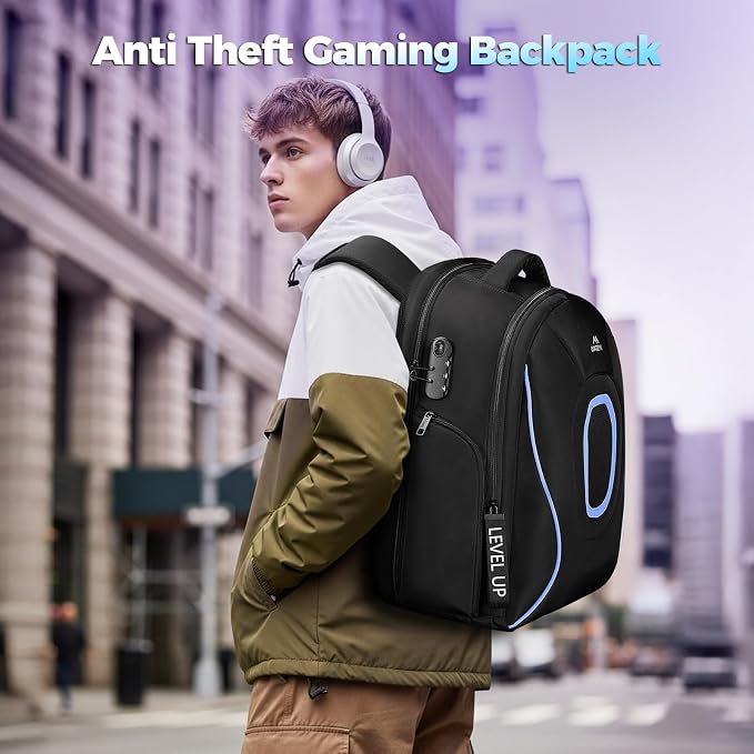 Mochila para laptop gamer 17.3 pulgadas negra miniatura 9