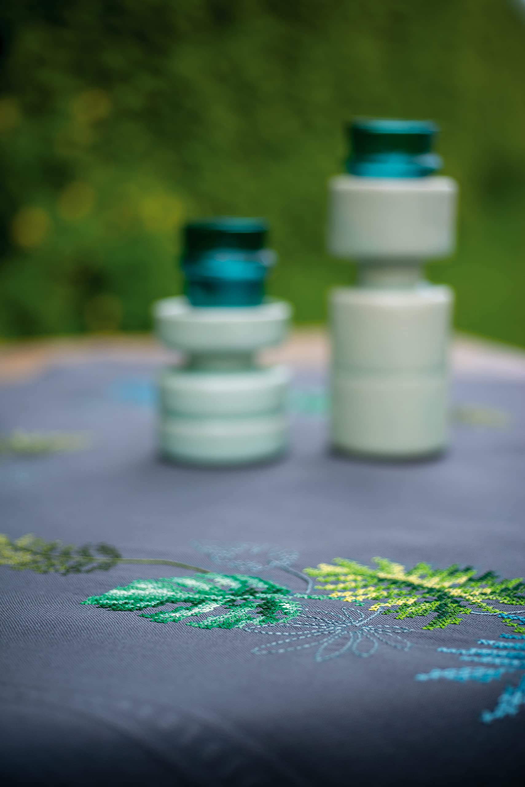 Vervaco PN-0189719 Tablecloth Cross Stitch Set Pre-Lined Cotton Multi-Coloured 80 x 80 cm