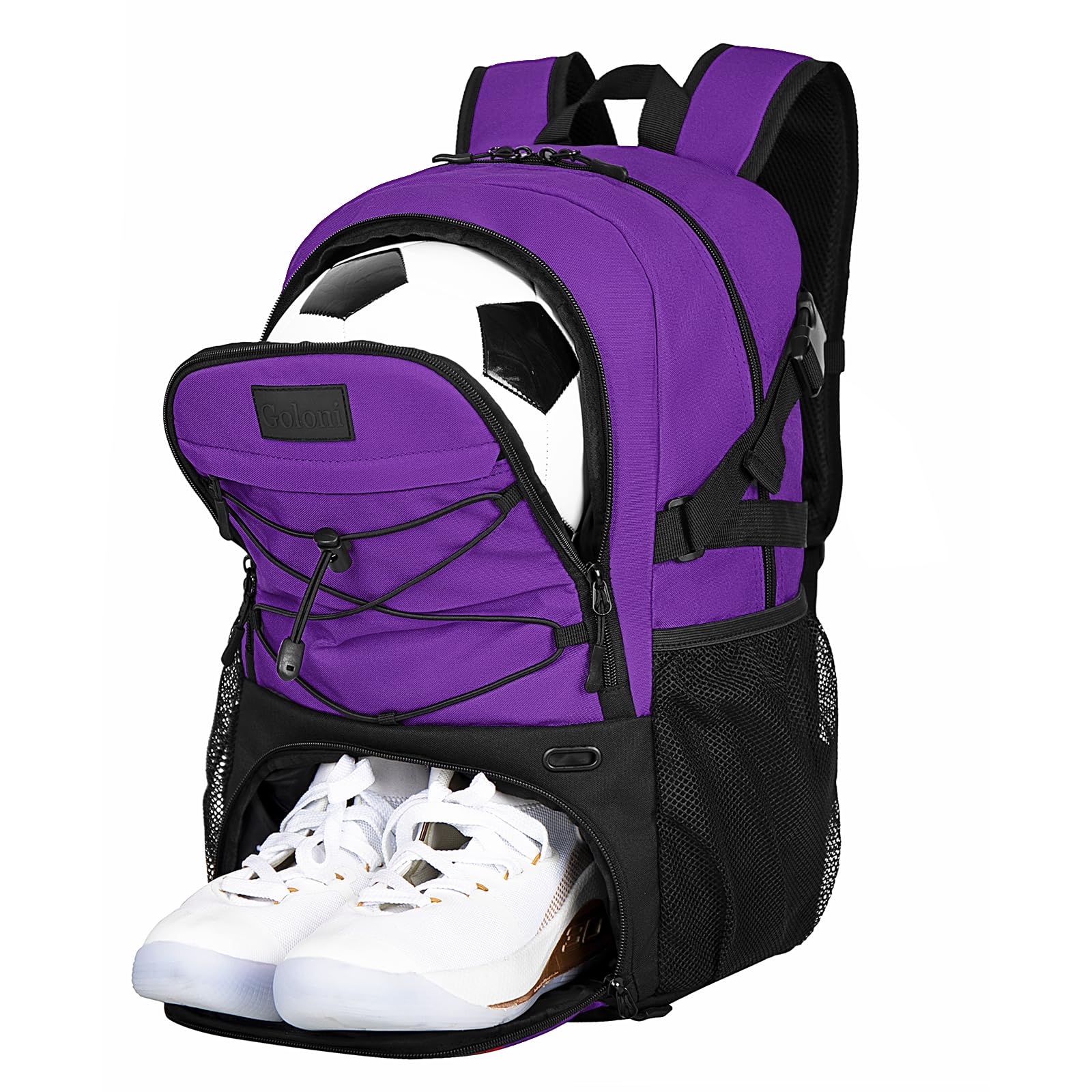 Goloni Soccer Backpack,Basketball Backpack with Ball Compartment & Shoe Compartment,Backpack for Basketball,Soccer