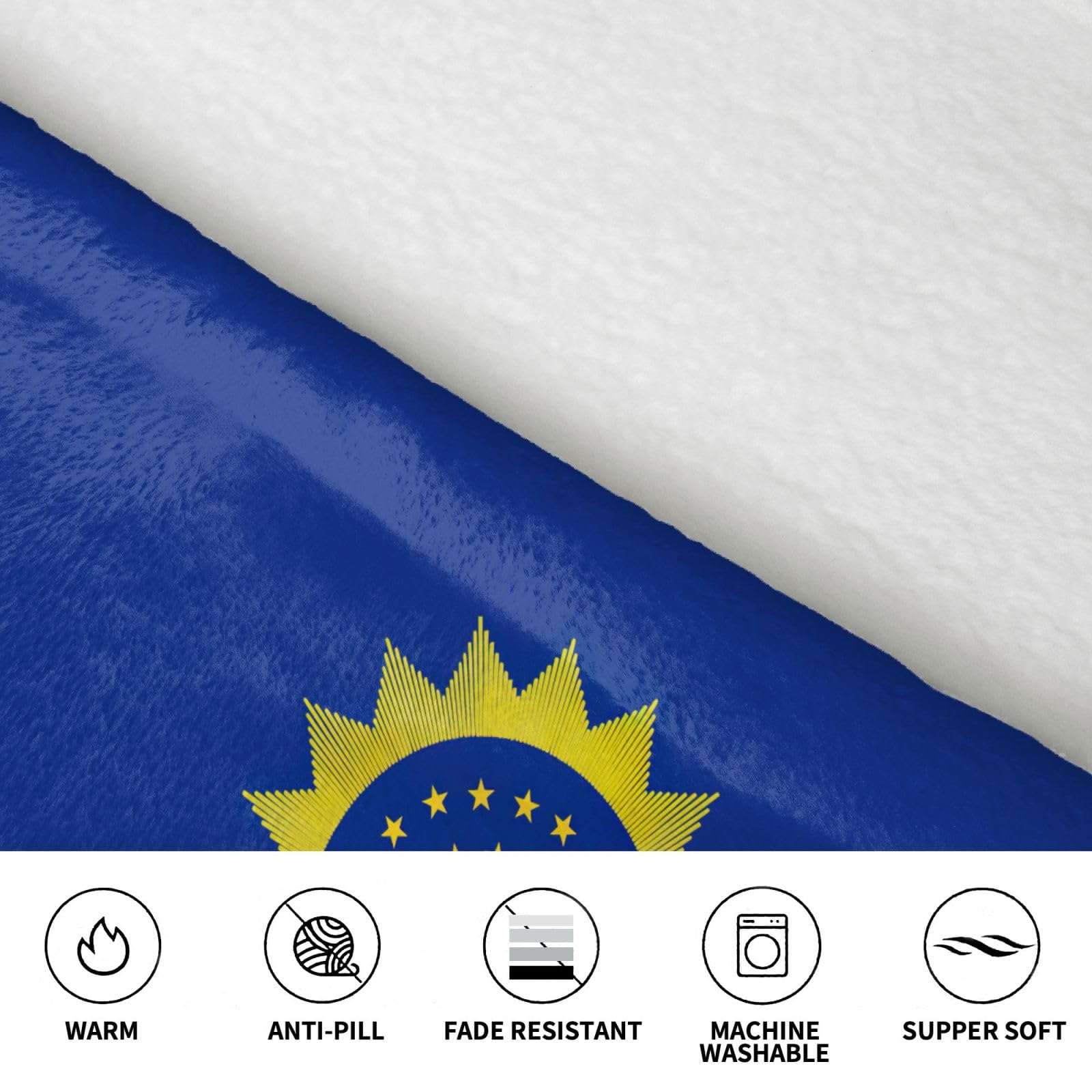 Flaga stanu Dakota Północna nadruk ciepły i przytulny koc do noszenia, gruby flanelowy koc z kapturem z rękawami i ogromną kieszenią