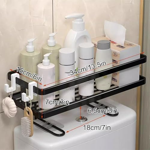 Miniatura 6 de JHDXL Almacenamiento sobre el inodoro, organizador de baño de 1 nivel sobre el inodoro, estante de almacenamiento, organizador de baño