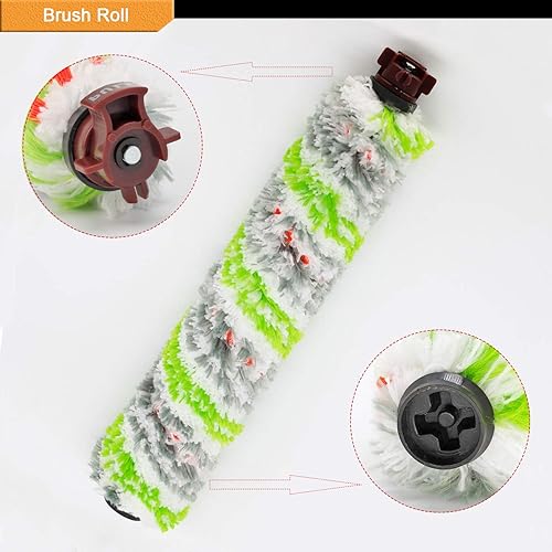 Miniatura 9 de Piezas de repuesto para limpiador Bissell CrossWave, paquete de 2 rollos de cepillo multisuperficie 1868 + 2 filtros de vacío 1866, comparado con la