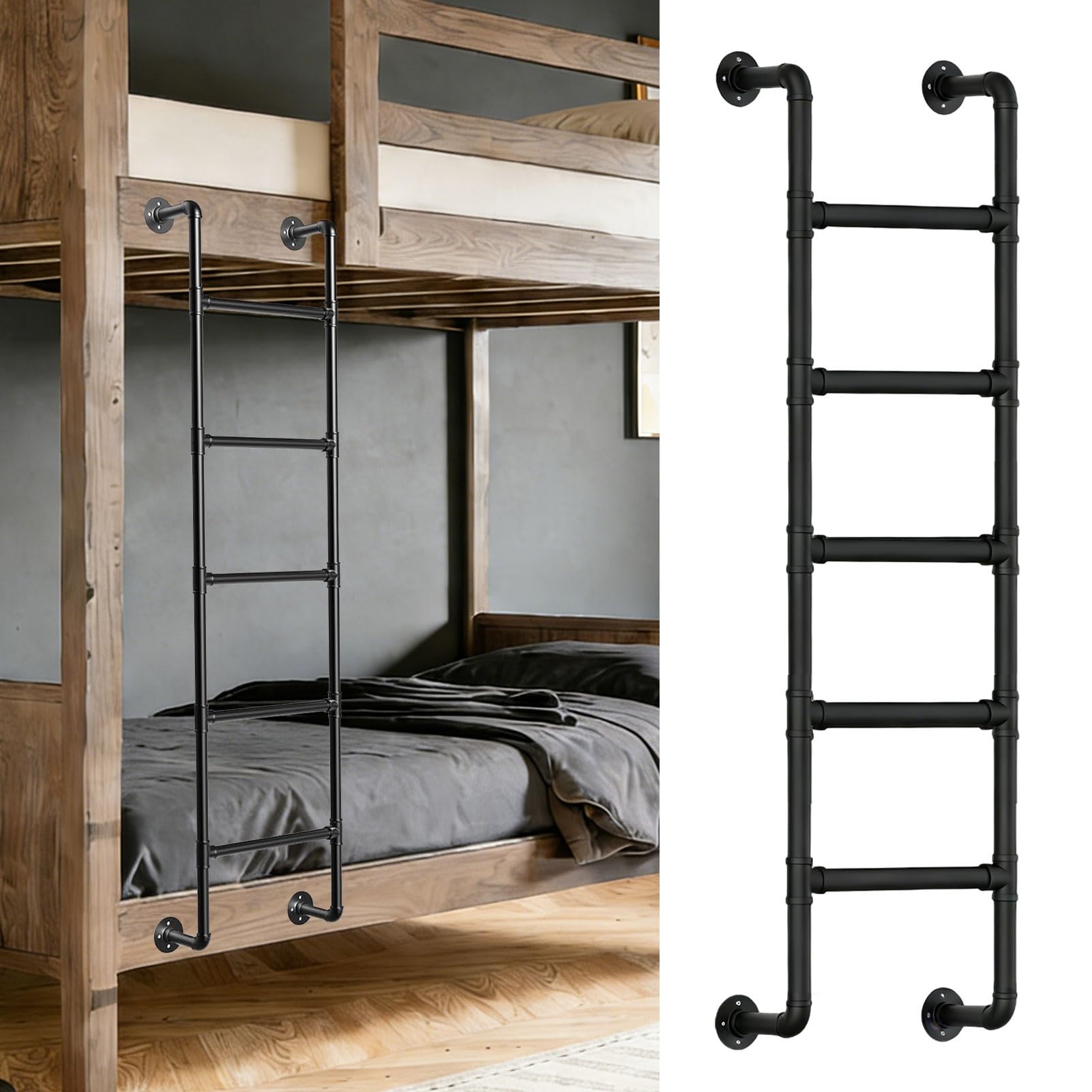 Escalera de litera y biblioteca, la solución ideal para maximizar el espacio en casa
