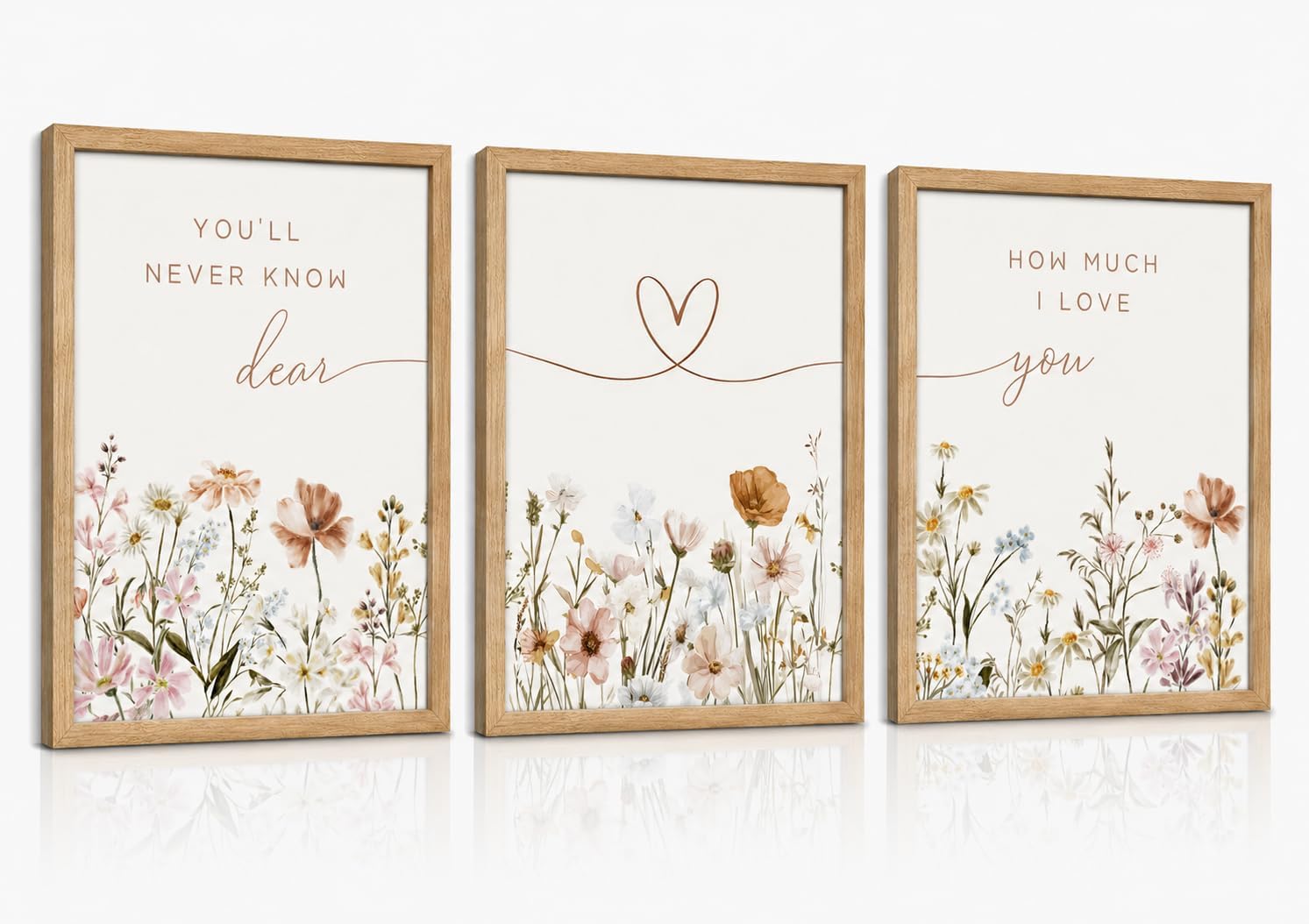 3Pcs Framed Boho Nursery Wall Art...
