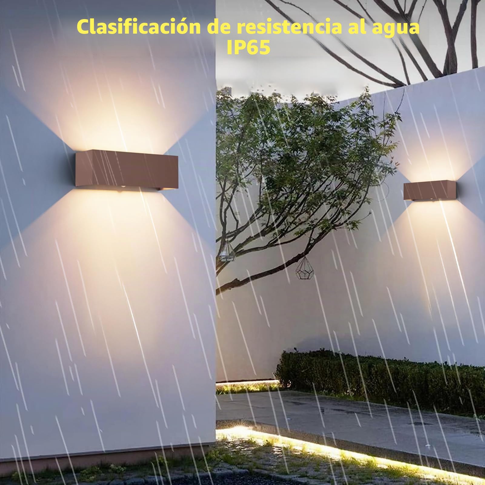 Klighten Apliques con Sensor de Movimiento,30W Aplique de pared exterior con haz de luz ajustable, 3000K blanco cálido,Lámpara de pared con sensor Ip65 (Rojo óxido)