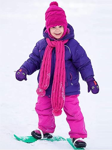Miniatura 4 de Guantes de esquí de invierno guantes impermeables con forro de algodón cálido para niños