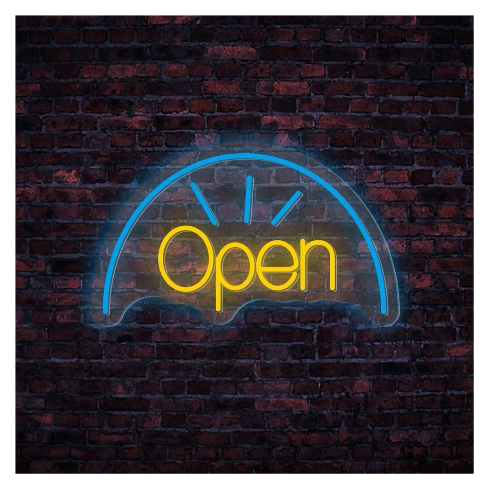 LEMST Signs Lamp Open Neon Signs USB Powered Open Neon Lights Adjustable Brightness, Suitable for Window Decor Commercial Signs(20cmx30cm)