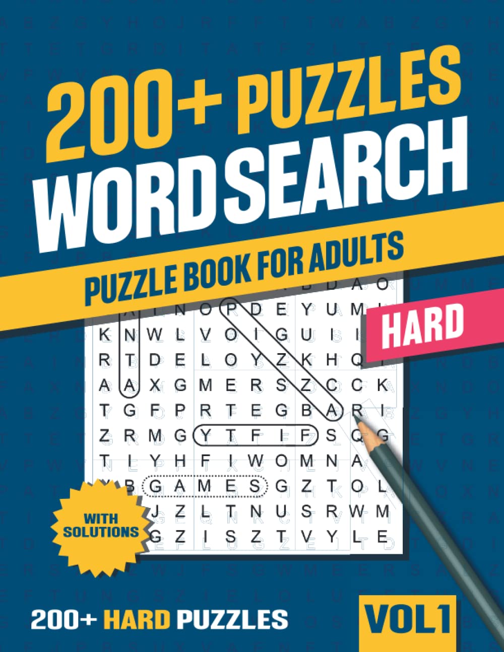 200+ Hard Word Search Puzzle Book for Adults: Word Search for Adults and Seniors with Big Challenging Puzzles for Relaxing and Fun - Vol 1