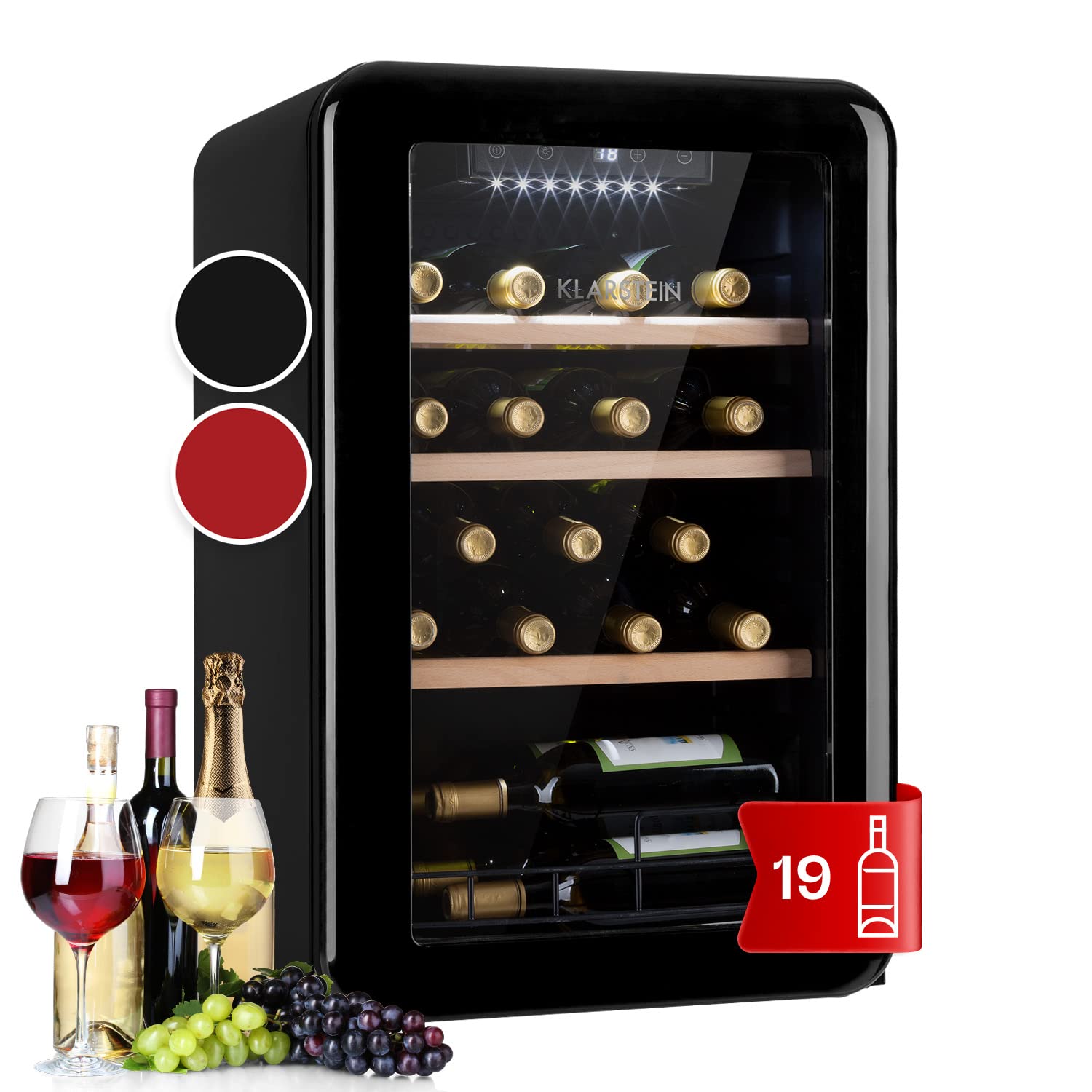 Klarstein Cantinetta Vino Doppia Zona - Frigo Bar Per 29 Bottiglie, Temperatura 5-22°C, Vetrina Con UV - Foto 9