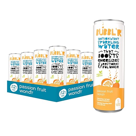 BUBBL'R passion fruit wond'r, Antioxidant Sparkling Water