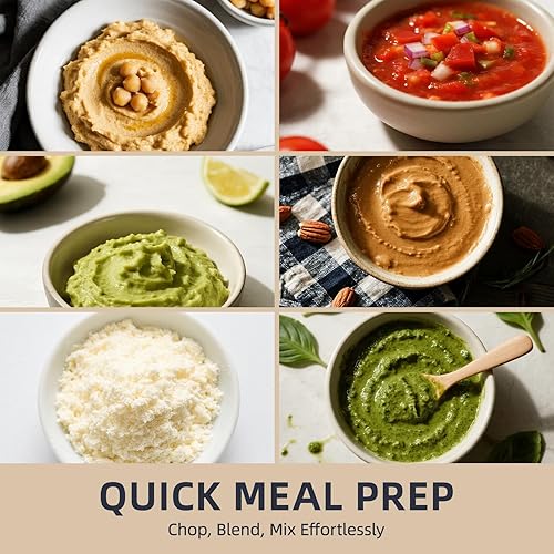 Miniatura 5 de Mini procesador de alimentos y picador de verduras, picadora eléctrica de alimentos para máquina de alimentos para bebés, recipientes dobles de 40.5