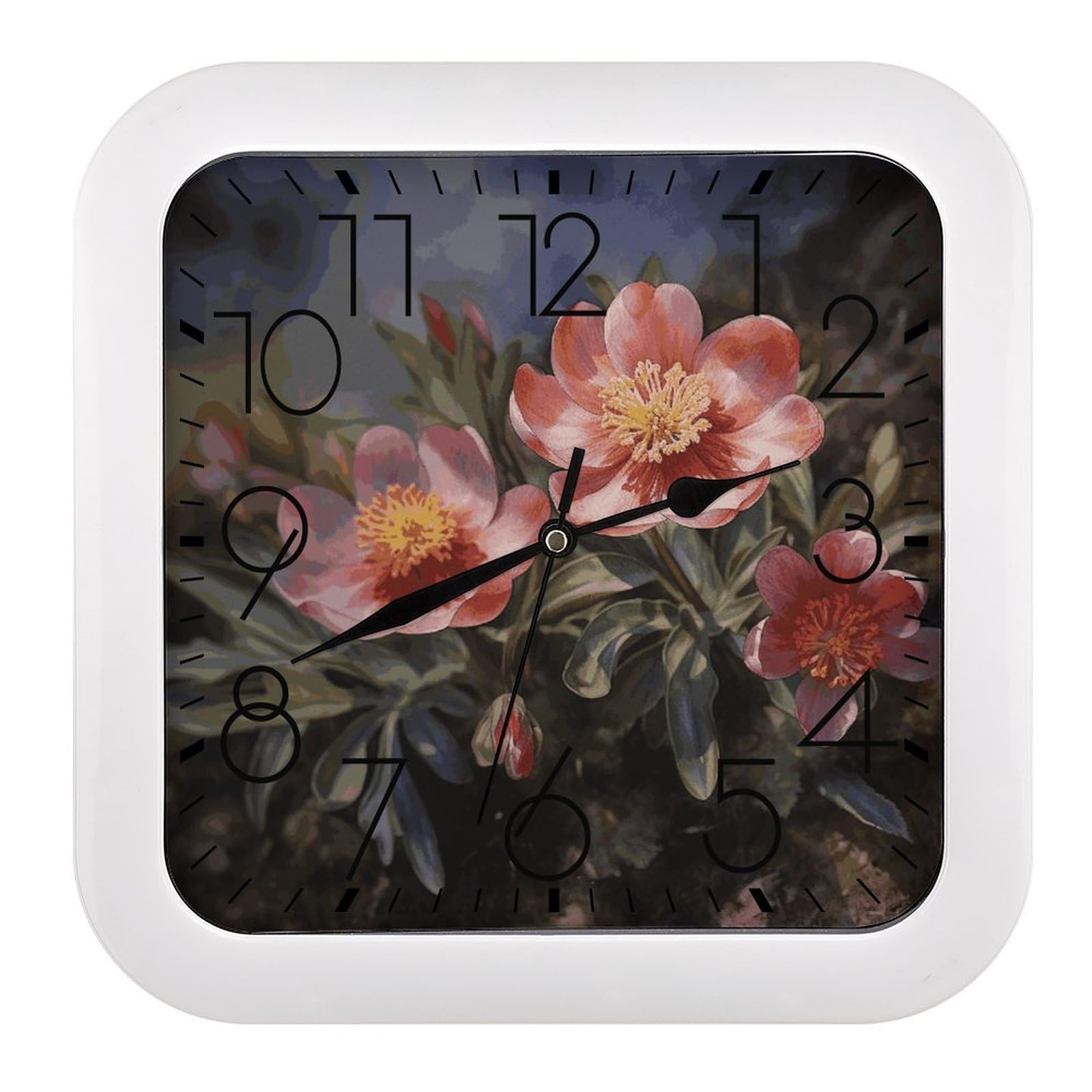Horloge fleur de printemps vintage pour cuisine fleurie et lumineuse