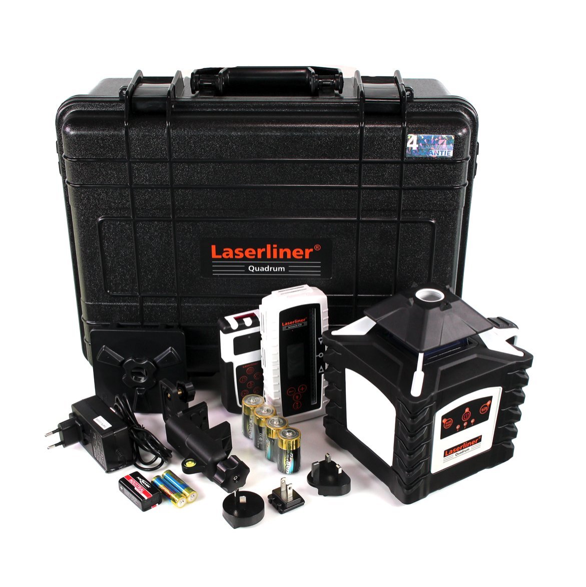 Laserliner Quadrum 310S Nivel giratorio 300 m 635 nm (< 5 mW) - Nivelador láser (Nivel giratorio, Negro, Blanco, 5/8", 300 m, 0,1 mm/m, 5°)