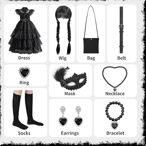 Miniatura 2 de YOGFIT Disfraz de Halloween para niñas, vestido perfecto para Halloween, cosplay y fiestas