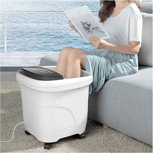 Miniatura 3 de Masajeador de baño de spa para pies, 6 rodillos automáticos de masaje Shiatsu, control de temperatura de calefacción, burbujas y vibración para uso