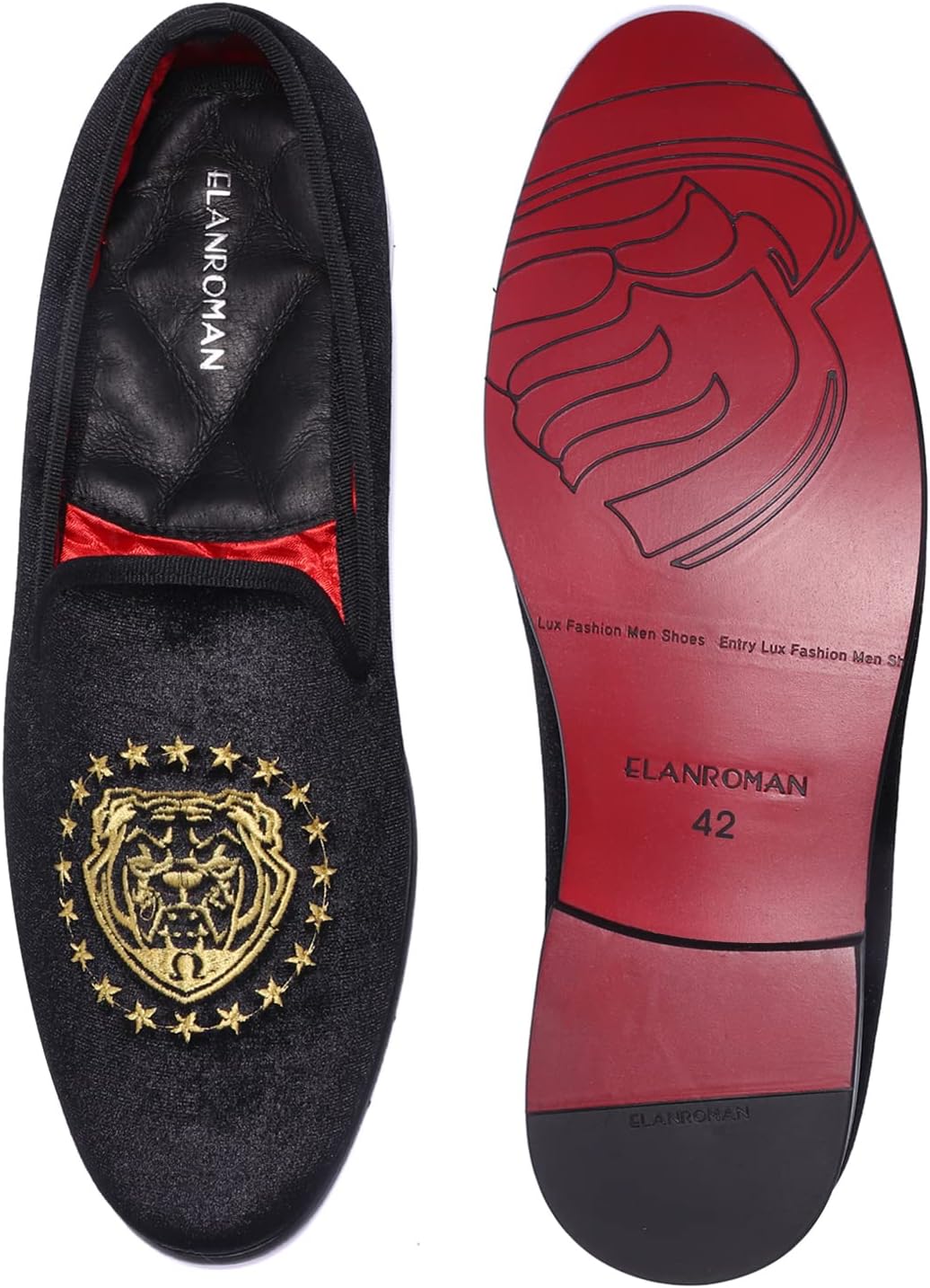 ELANROMAN Loafers for Men Velvet Shoes of Fashion Embroidered 1.0 and 2.0 Party Wedding Prom Shoes - Image 5