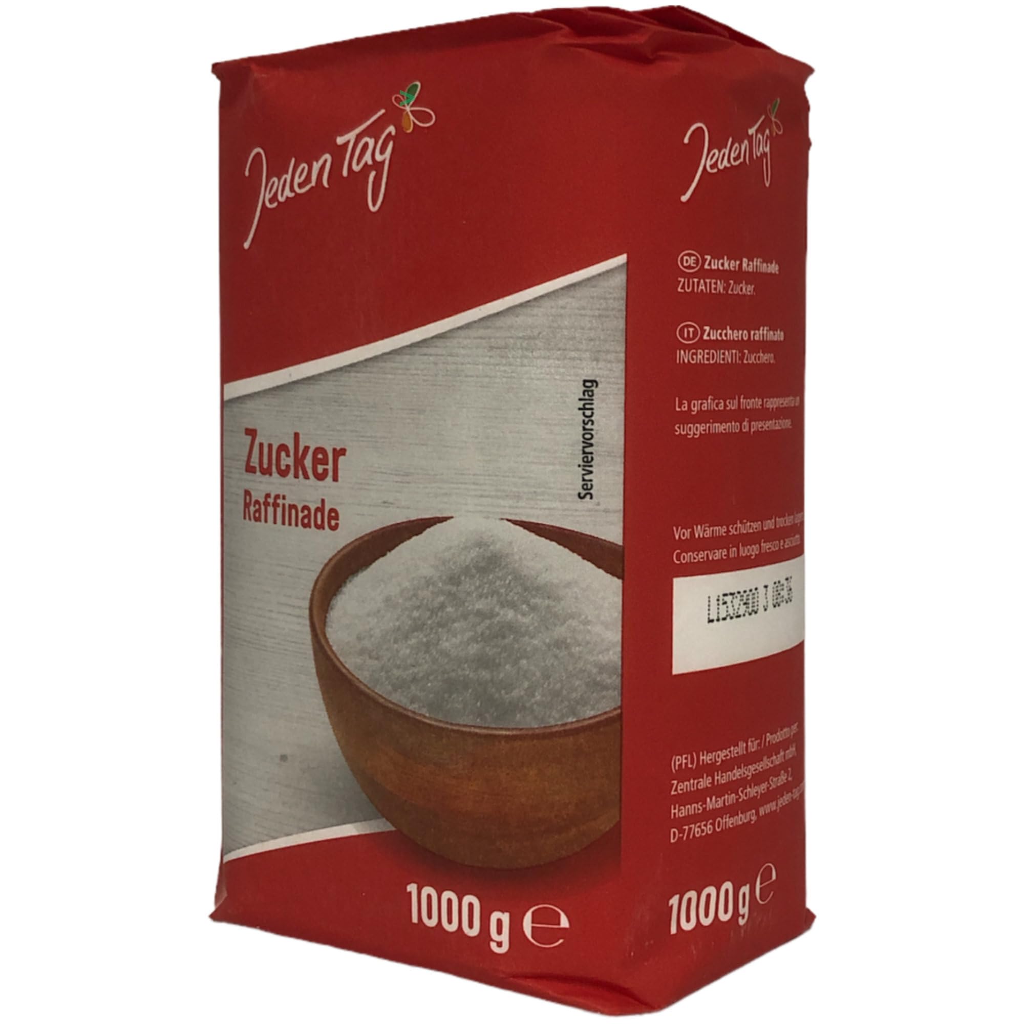 Jeden Tag Raffinade Zucker 3er Pack (3x1kg Packung) + usy Block