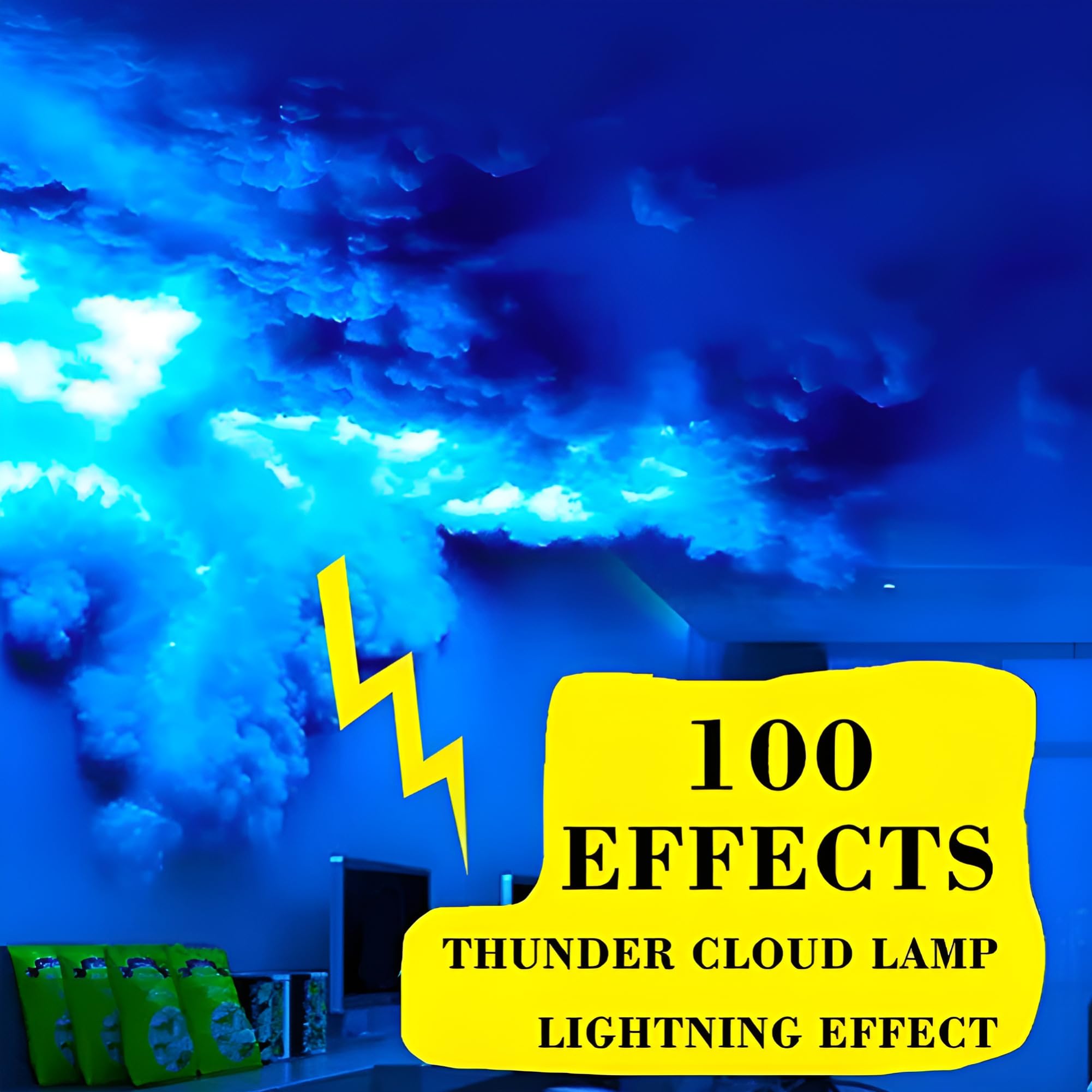 Zestaw Oświetlenia Led 3d Thundercloud, Kreatywna Lampa Diy Thunder Cloud, Nastrojowe Oświetlenie Błyskawicy, Do Sypialni W Pokoju Gier Party 5m