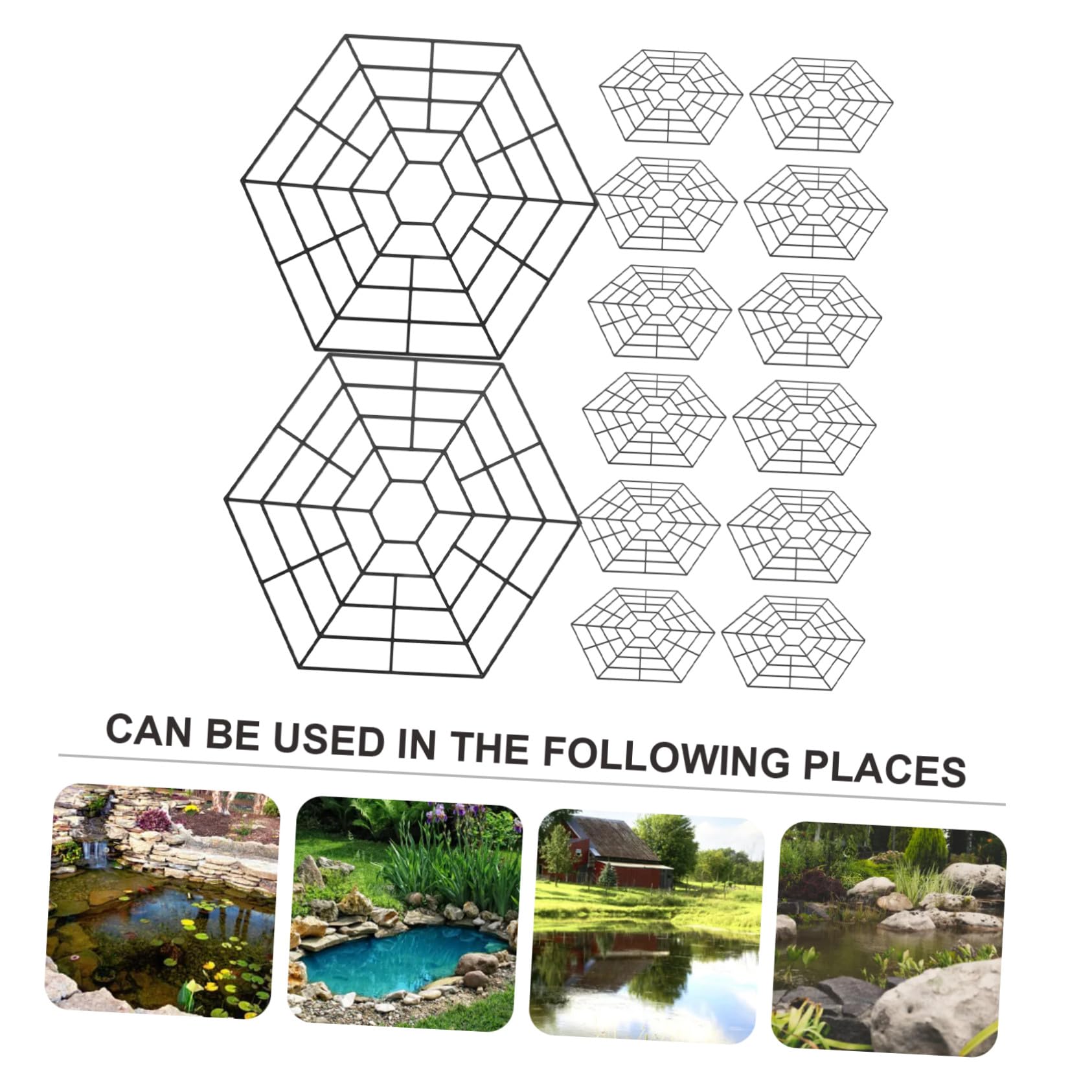 30piezas Protección para Peces De Plástico Protector De Estanque y Peces Flotante para Cubierta Protectora De Estanque y Pesca