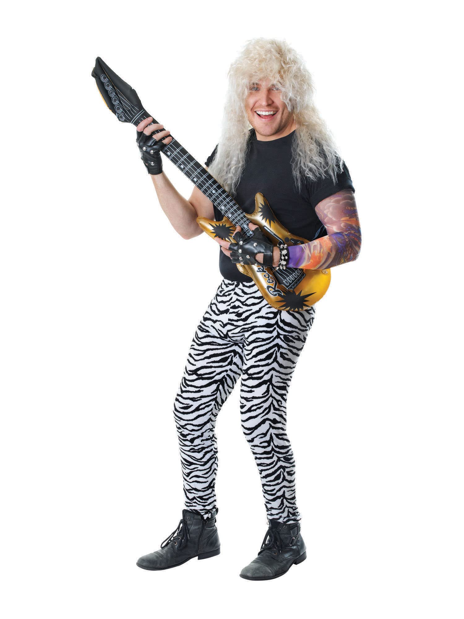 Men's Black & White Zebra Print Trousers Costumes (Pack of 1) - Eye-Catching Design, Perfect for Parties, Music Festivals, 1970s-Themed Events, & More Halloween