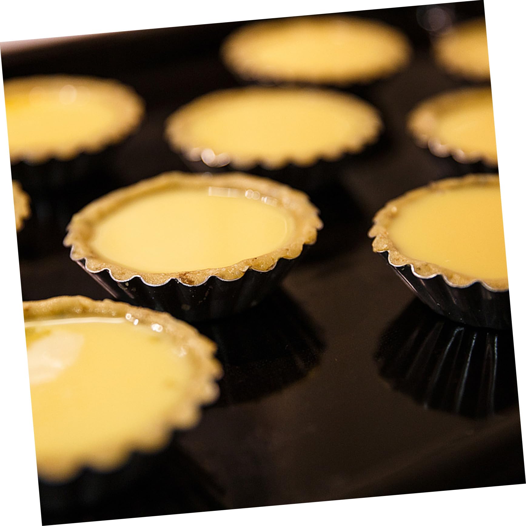 SECFOU 50 Stück Edelstahl Tartelette Formen Hitzebeständige Backformen für Eierkuchen Muffins und Pudding Stabile Wiederverwendbare Kuchenformen für Küche und Gastronomie