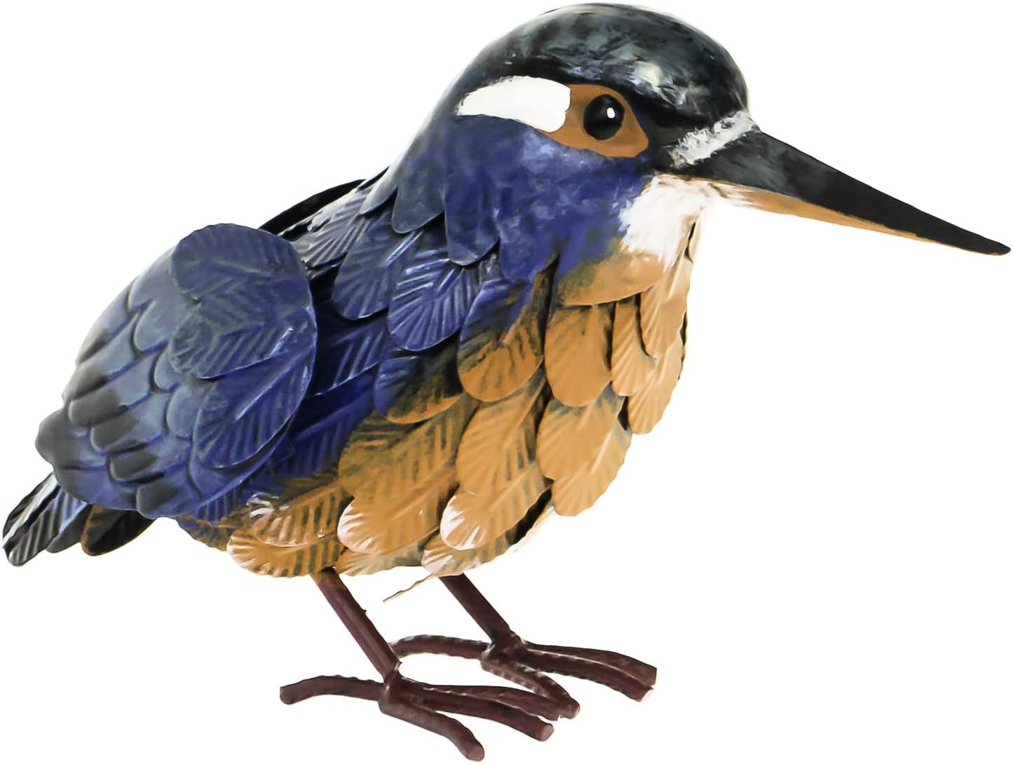 east2eden Realistic Kingfisher Metal Outdoor Garden Ornament Sculpture Decoration