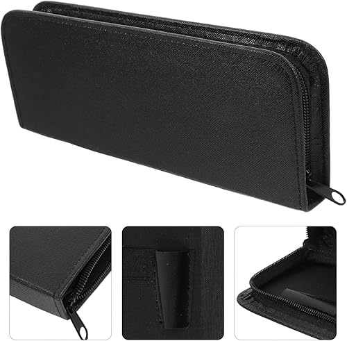 Miniatura 3 de 1 pieza de tijera bolsa bolsa pu rack salonblack compacto profesional cuero almacenamiento peluquería uso peluquería uso peluquero hogar tijeras