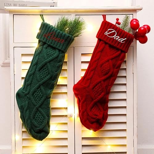 Miniatura 2 de Custom Christmas Stocking Personalized Name- Customized Stockings for Christmas Stocking with Name Personalized Christmas Stockings White Stockings