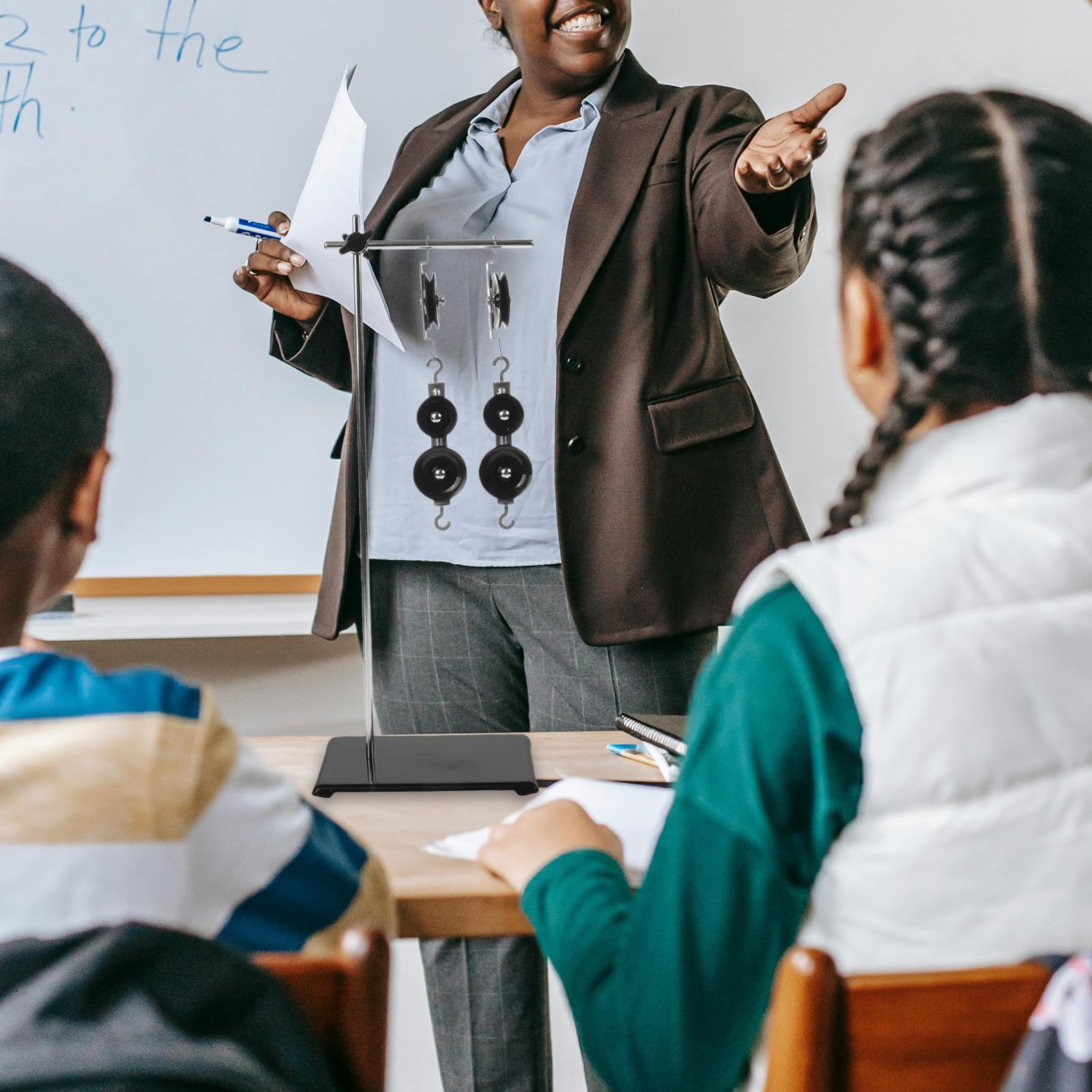 Set di Carrucole Supporto Regolabile in Altezza, Strumento Didattico di Fisica per Esperimenti Scolastici, Kit Apprendimento Scientifico per Laboratori di Fisica Principianti