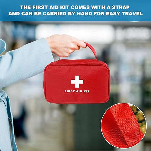 Miniatura 4 de AOUTACC Bolsa de primeros auxilios vacía, impermeable, duradera, bolsa vacía con cremallera, bolsa de emergencia para primeros auxilios para el
