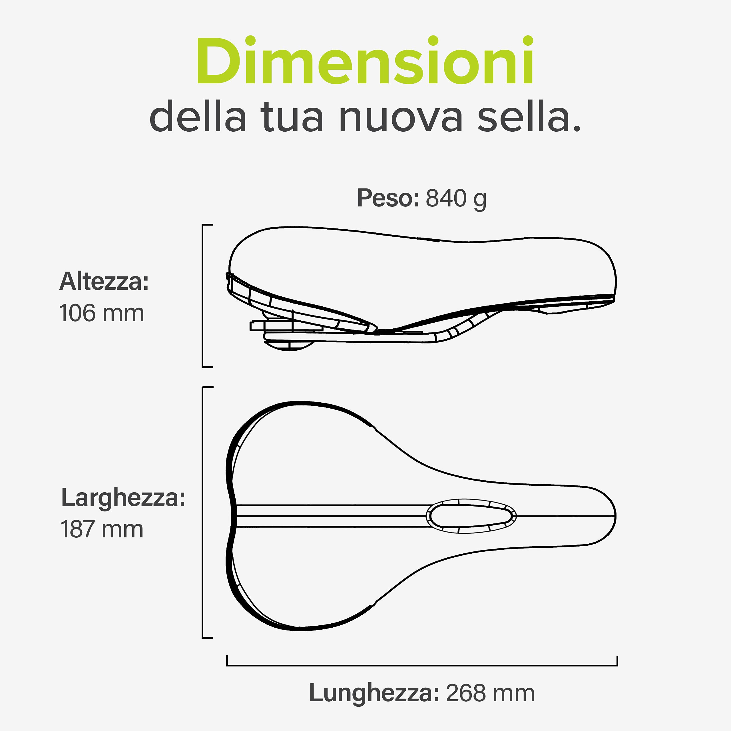 Velmia Sella Bici Comoda in Memory Foam I Sella per Bicicletta con Concetto di 3 Zone Ergonomiche per Uomini e Donne I Sella per Bici per City, MTB e Strada