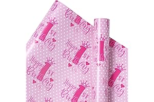 RUSPEPA Scented 1st Birthday Wrapping Paper for Girl