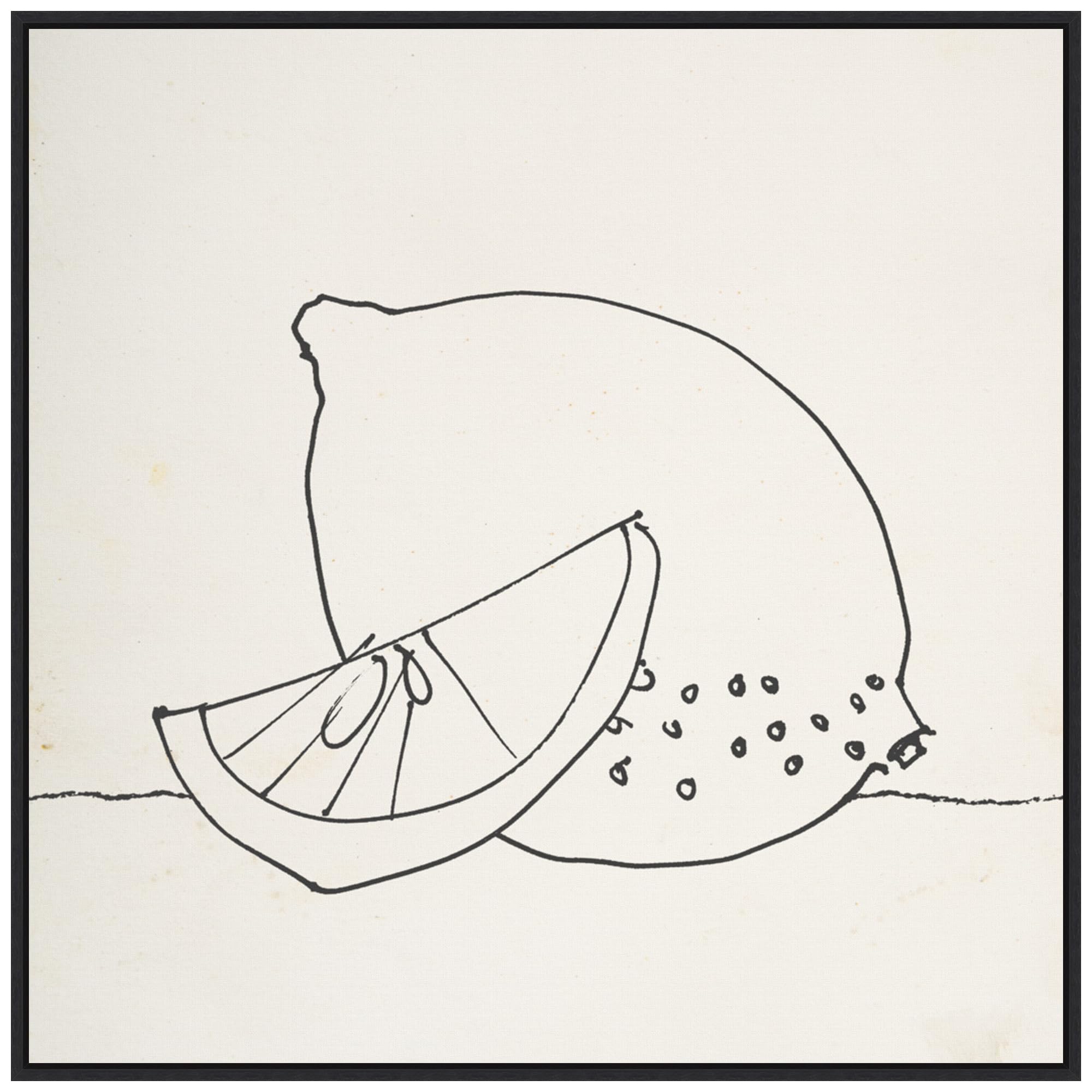 Amanti Art Framed Canvas Wall Art 30x30 Lovely Lemons II by Wild Apple Portfolio, Framed Wall Art Canvas, Still Life Artwork, Modern Decor, Large Poster Painting for Living Room, Bedroom, Bathroom,