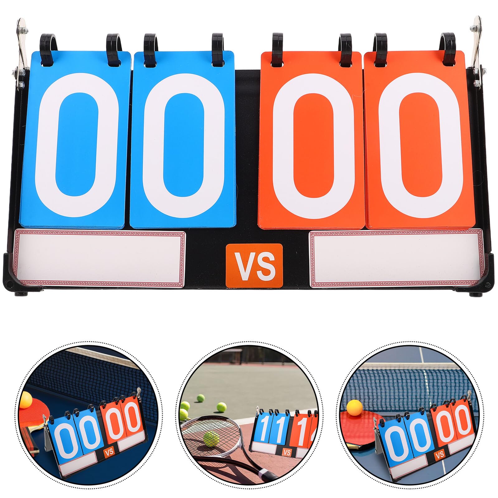 ifundom Tragbare Sportanzeigetafel Stelligem Flip Design Leichte Multifunktionale Scoreboard für Volleyball Basketball Tischtennis Badminton Sichtbare Zahlen Einfach zu Bedienen für