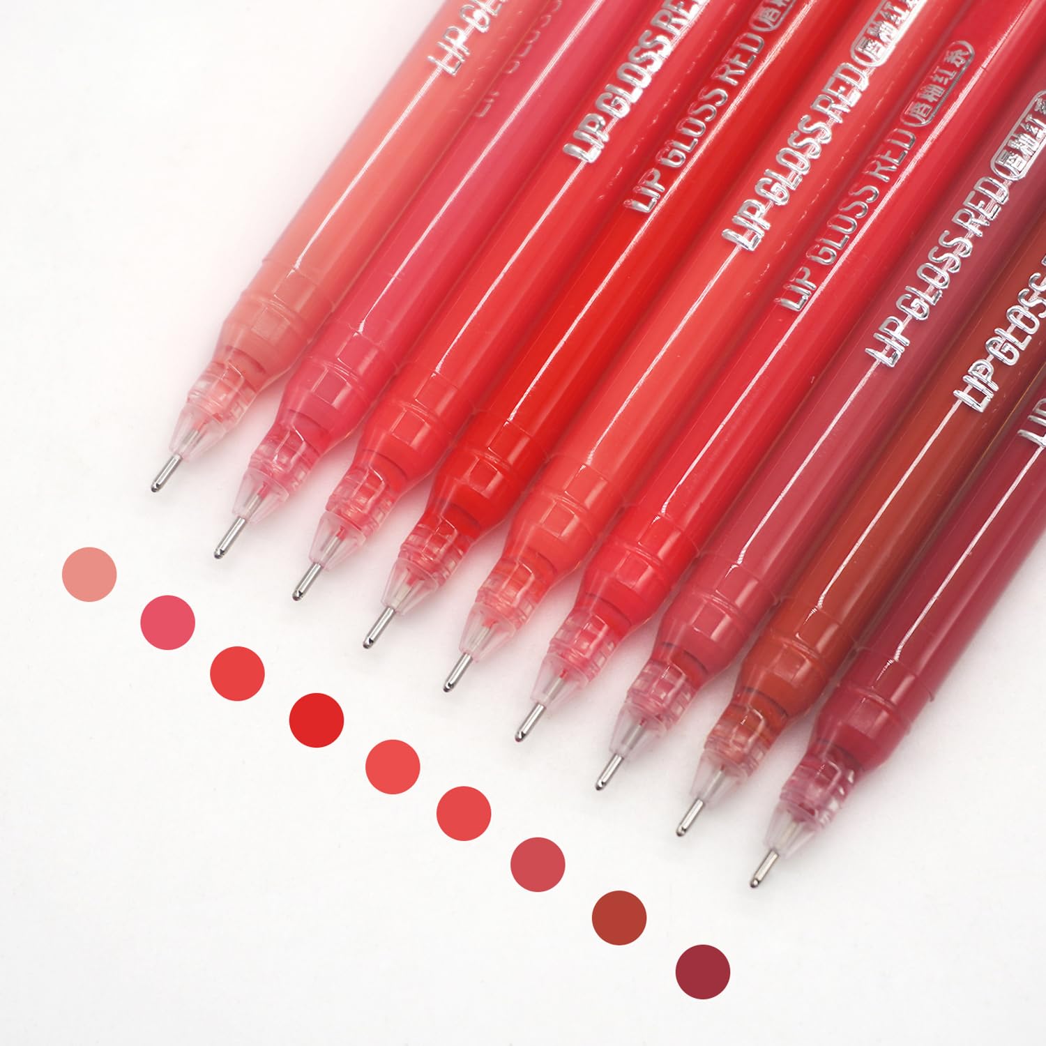 Yolaka Gel Pens with Fine Point 0.6mm, 9 Colors Drawing Pencils for Adult Coloring Books Smooth Writing Pen Set for Journaling(Lip Stick Red)