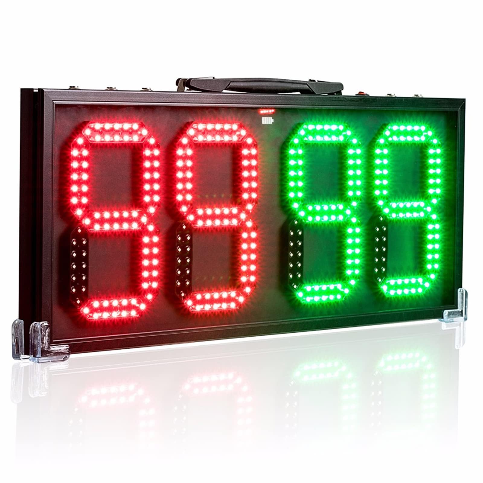 Tablica zastępcza LED do piłki nożnej, 60 cm, elektroniczny znak sędziego z wyświetlaczem czasu urazu i wbudowaną baterią, wodoodporny sprzęt do meczu piłki nożnej