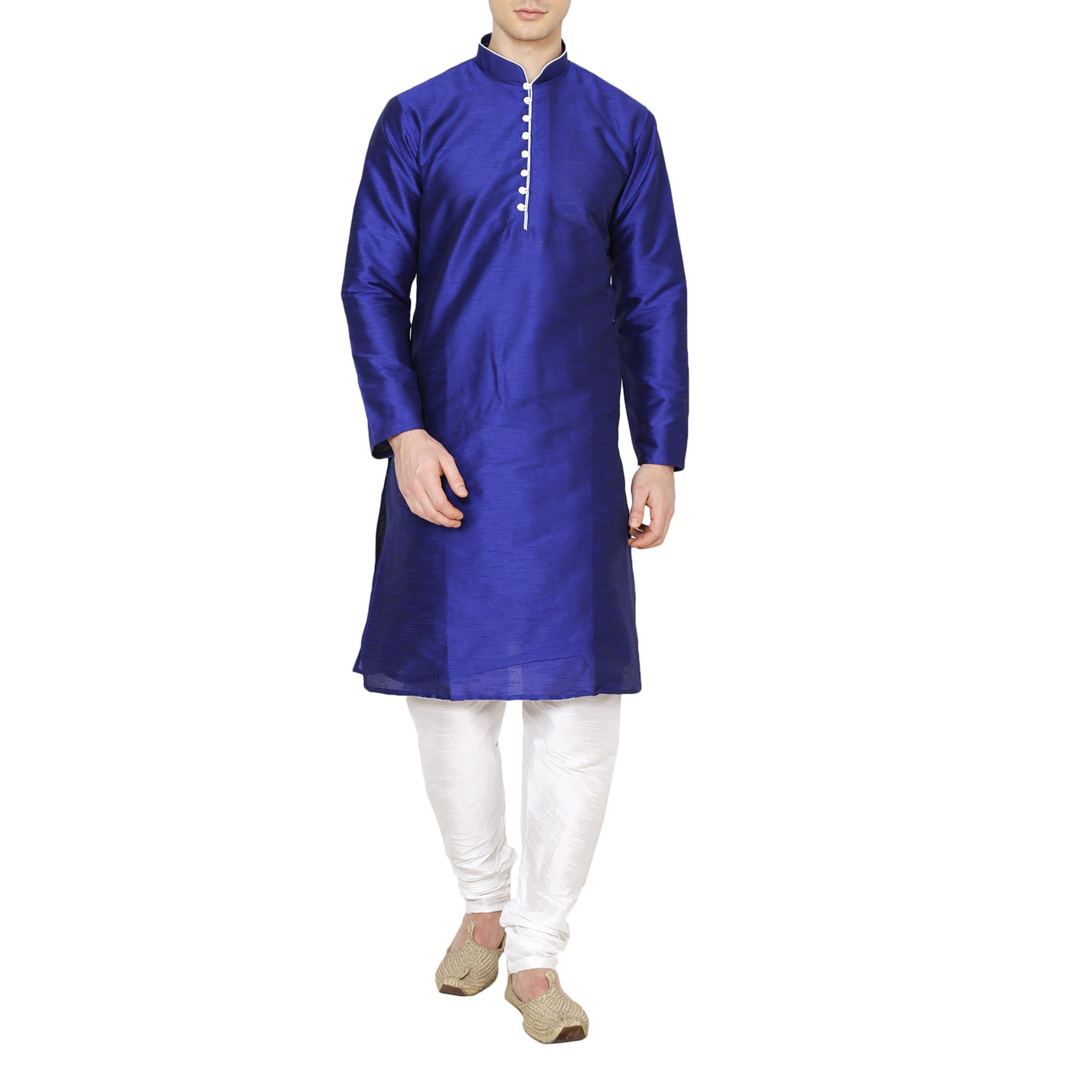 royal kurta Men's Silk Blend Kurta Pyjama-picture-35