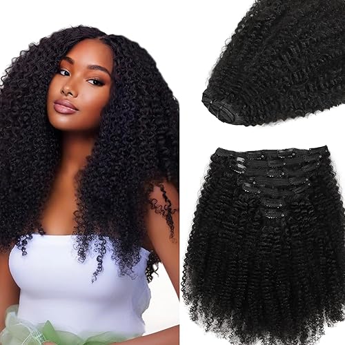 IDN BEAUTY Clip In Hair Extensions Real Human Hair, 14 Inch 120g 7pcs Natural Bl