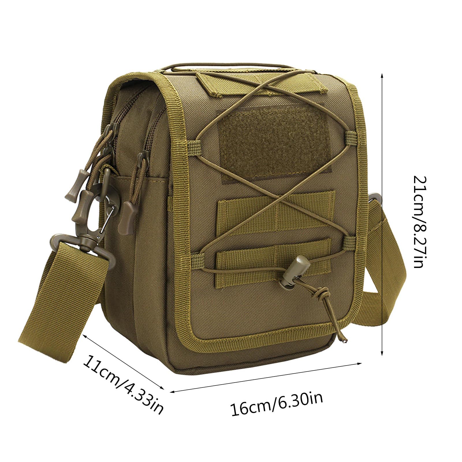 Borsa da esterno piccola borsa tattica borsa a tracolla in nylon impermeabile per campeggio escursionismo lavoro all'aperto