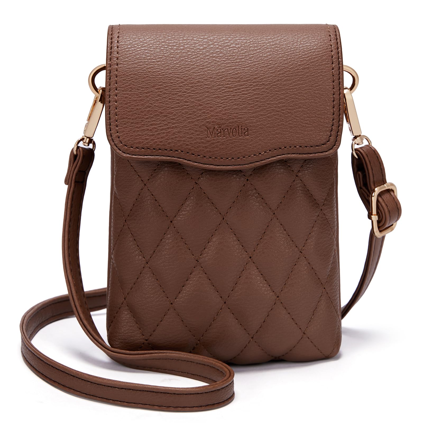 Marvolia Small Crossbody Bags for Women - Vegan Leather Crossbody Phone Purse Mini Cell Phone Bag for Traveling