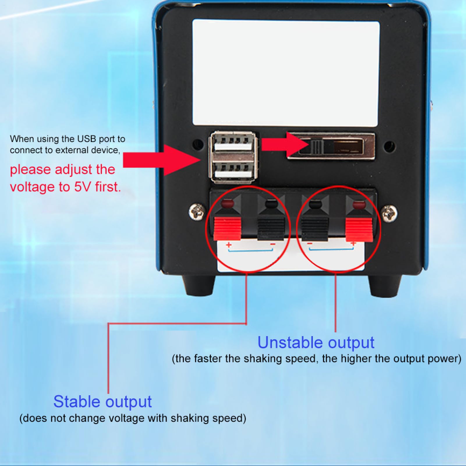 Generator ręczny - generator korbowy 20 W - 2000 obr./min