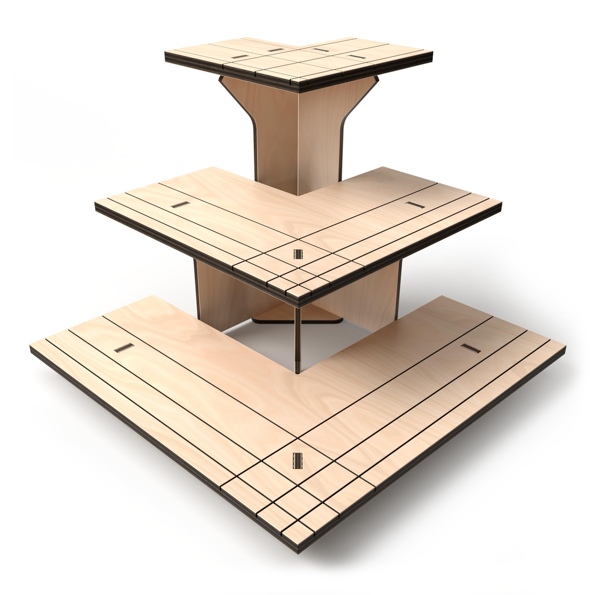 DS THE DISPLAY STORECorner Natural Wooden Cupcake Stand, Earring Display Stand, Jewelry Display, Dessert Table Display Set, Card Display Rack, Sticker Display, Earring Display for Selling, Card Stand