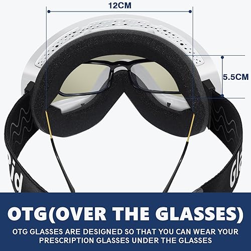 Miniatura 9 de OTG Ski Goggles PRO, Frameless 100% UV Protection Anti Fog Ski Goggles Men, Snowboard Goggles MenWomenAdultYouth