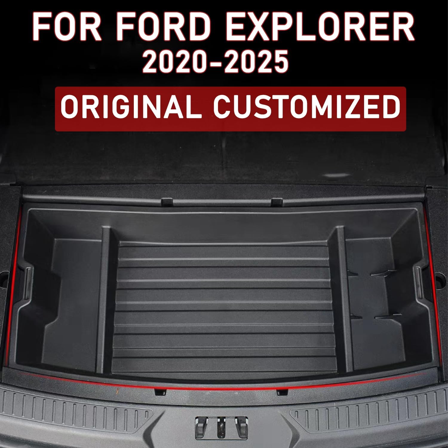 Trunk Storage Box for Ford Explorer ST Sport XLT – Durable, Custom-Fit Trunks Organizer, and Easy Insta – for Ford Explorer 2020 2021 2022 2023 2024 2025 Trunks Accessories